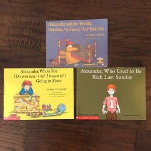 Set of 3 picture books: Alexander and the Terrible Day